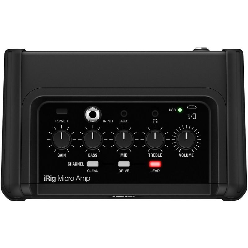 IK Multimedia iRig Micro Amp 15W 1x4 Battery-Powered Guitar Combo Amp Black