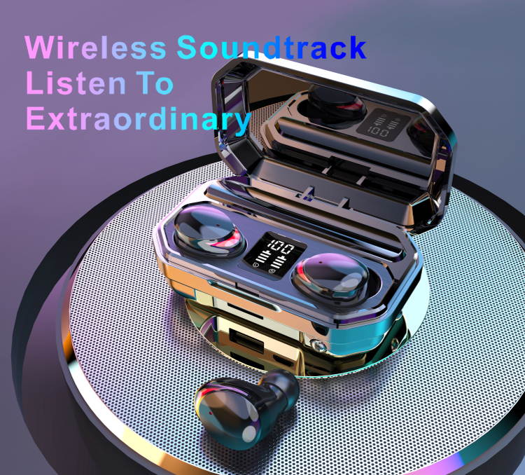 CASUNG True Wireless Earbuds TWS Bluetooth5.0 Headphones Touch Control Bluetooth Headphones in-Ear Stereo Earphones with Charging Case 9D HiFi Headsets Wireless Earphones with Built-in Mic Sports Work