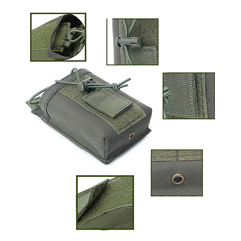 1000D Adjustable Molle Tactical Pouch Radio Holster Case Walkie Talkie Holder Duty Belt 53quotx 35quotx 16quot Amy Green