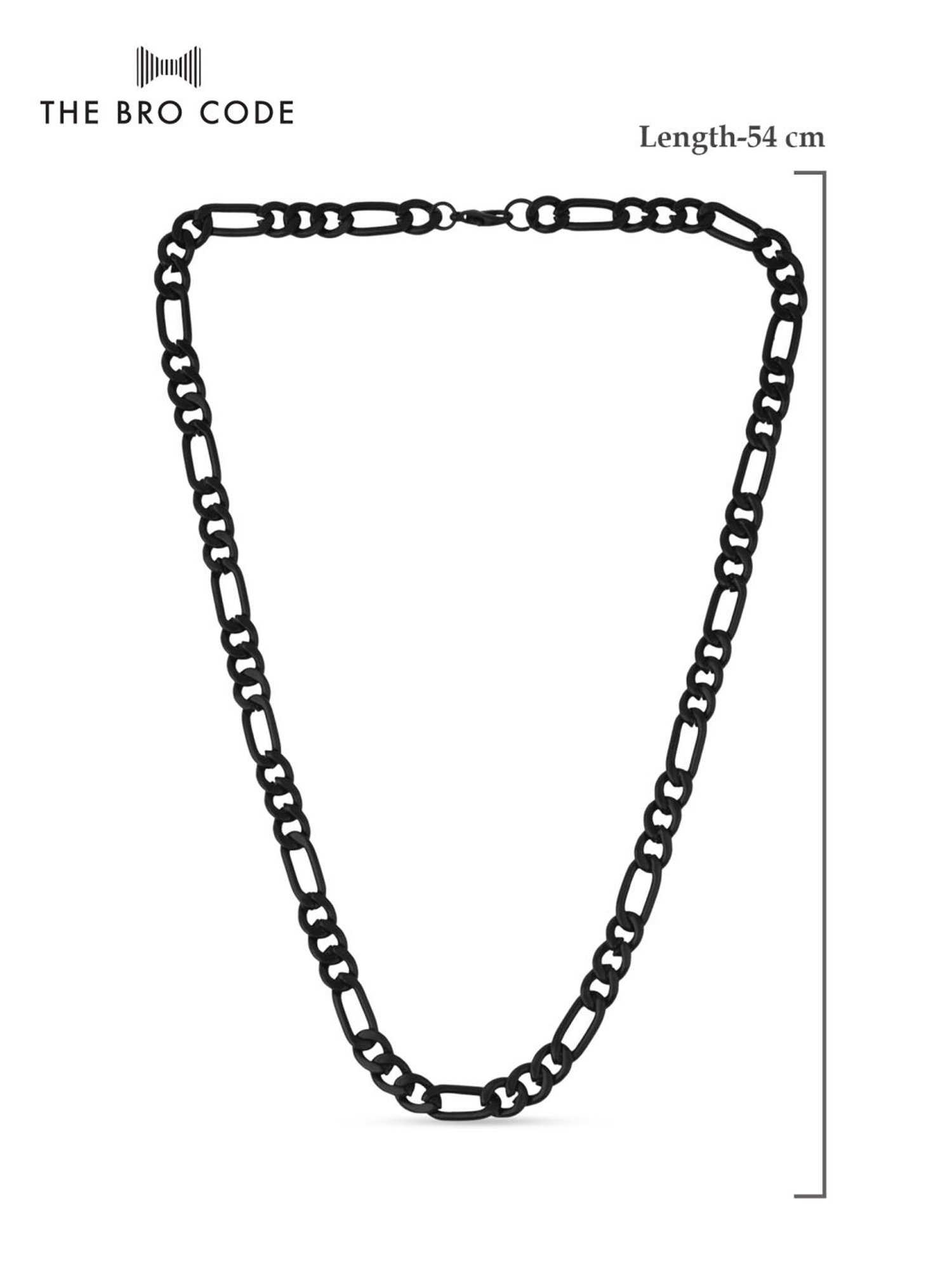 The Bro Code Black Sachin Link Necklace For Men