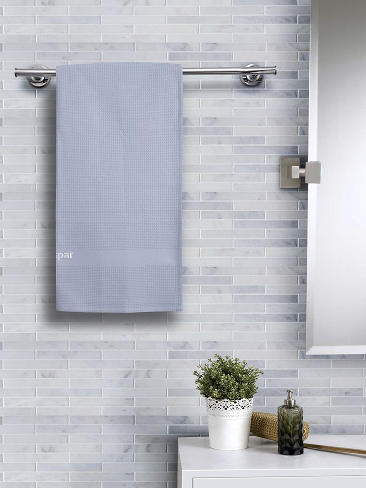 Maspar Catalina Blue Cotton 240 GSM Bath Towel - Set of 1