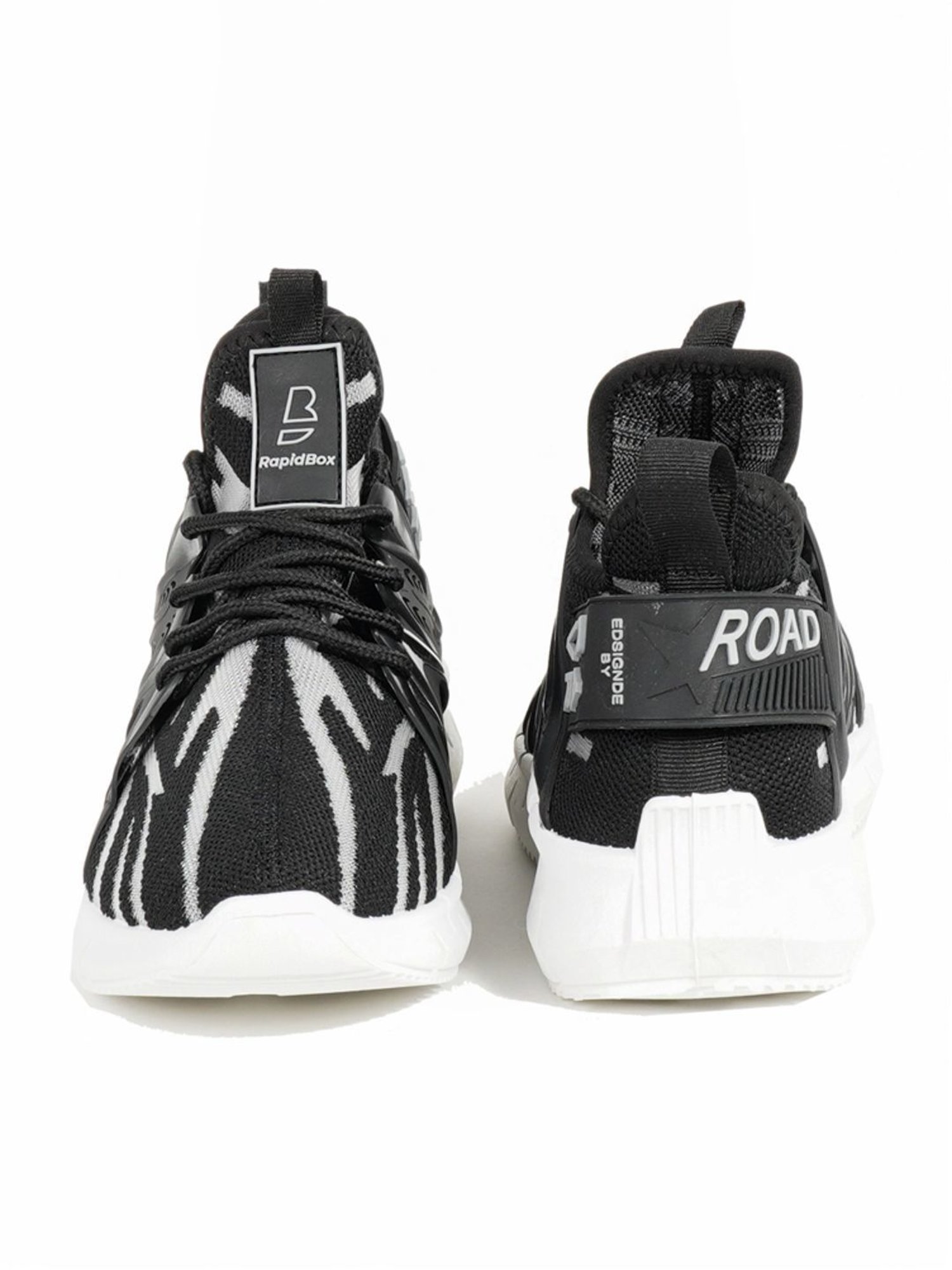 Rapid Box Men's Black Running Shoes