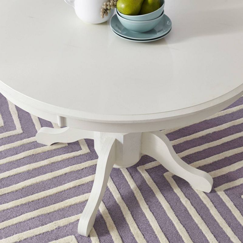 5pc Seaside Lodge Round Dining Set White - Home Styles