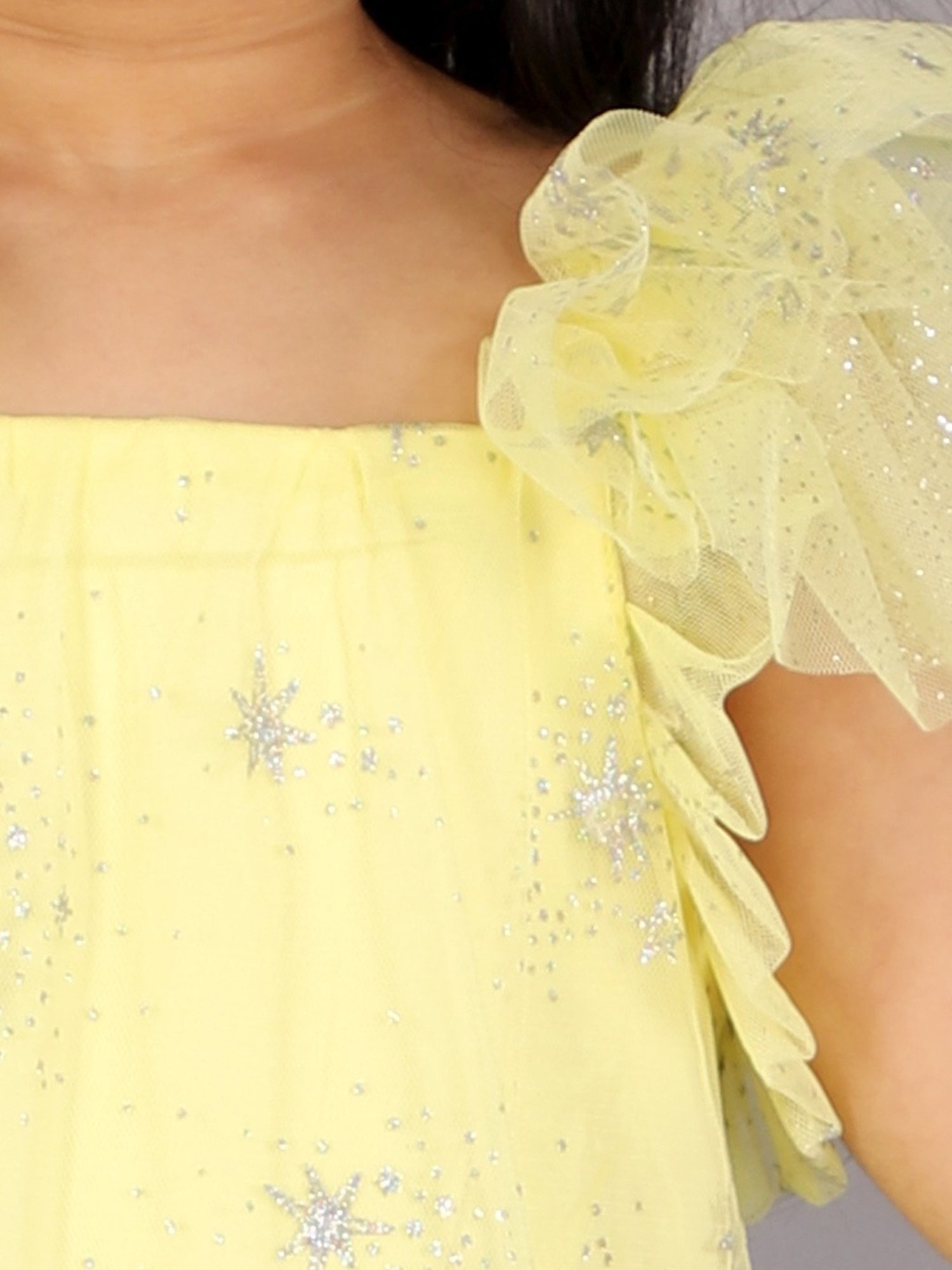 Peppermint Kids Black & White Printed Full Sleeves Dress