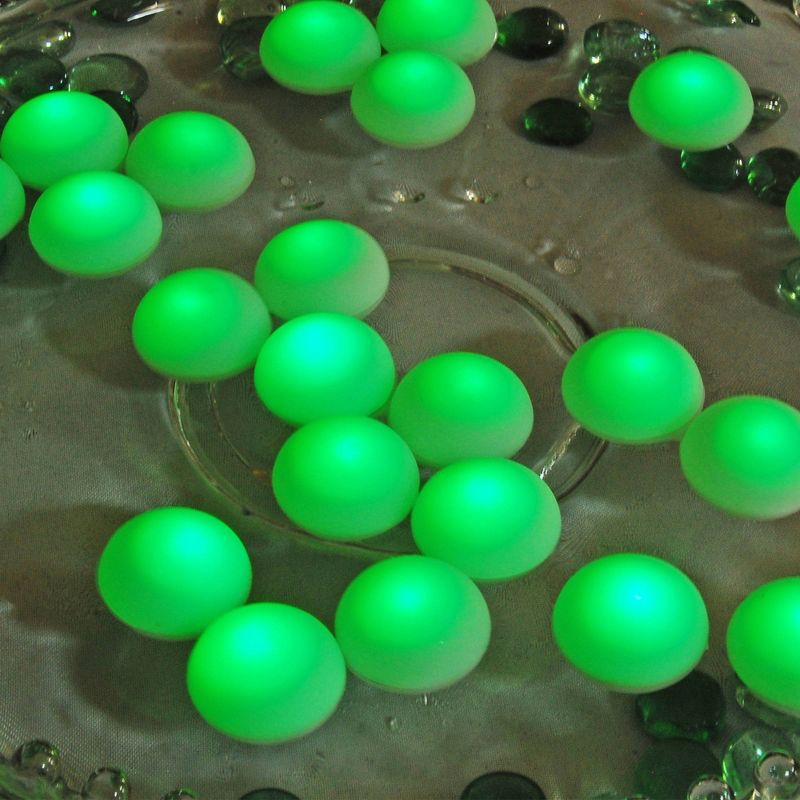 12ct Battery Operated Floating Blimp LED Lights Green