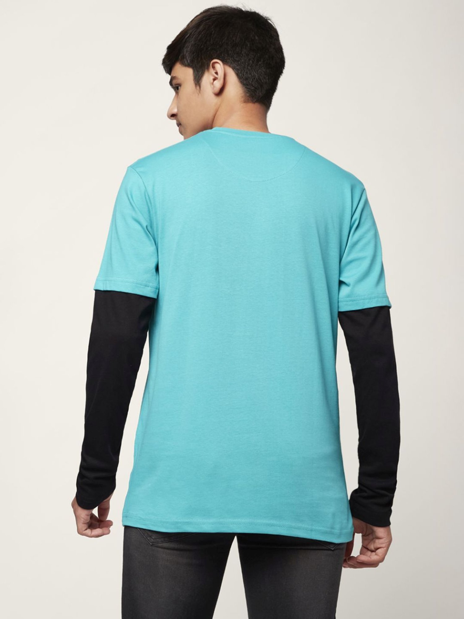 Coolsters by Pantaloons Kids Blue Cotton Printed Full Sleeves T-Shirt