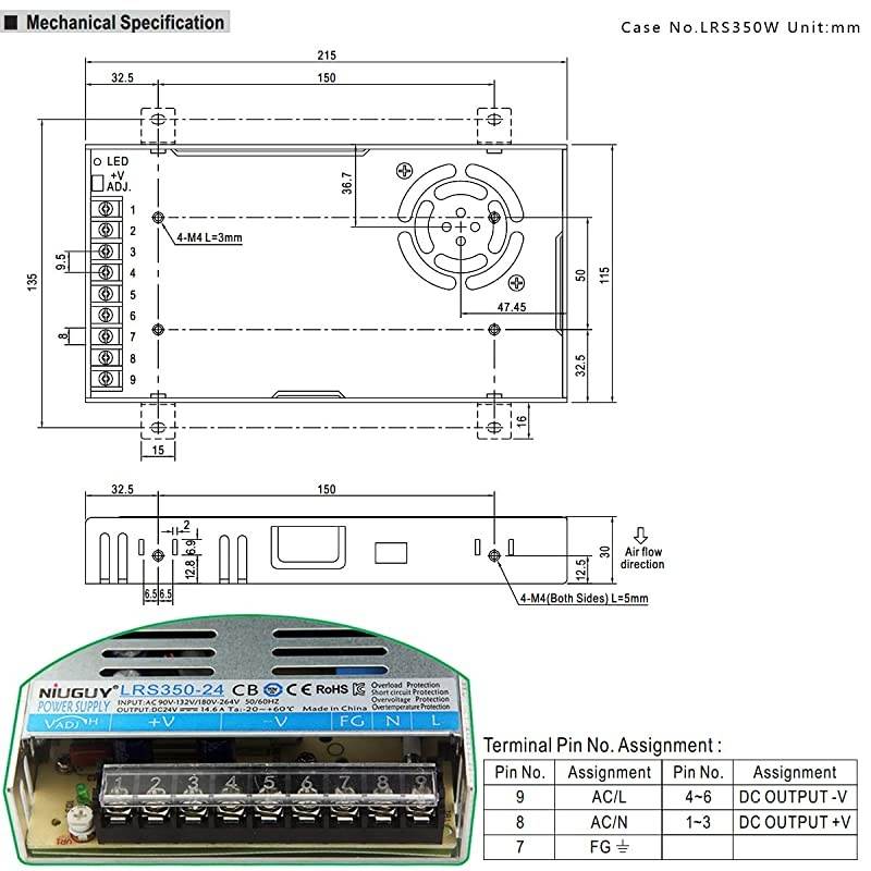 24V 15A Switching Power Supply Driver350W Switching Converter Wide Voltage 110V220V Universal Regulated 360w Transformer for CCTVRadioComputer Project 3D PrinterLED Driver