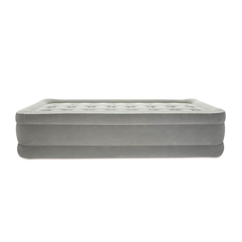 Bestway AlwayzAire Gray 18 Inch Raised Air Mattress Bed with Built-in Pump, Twin