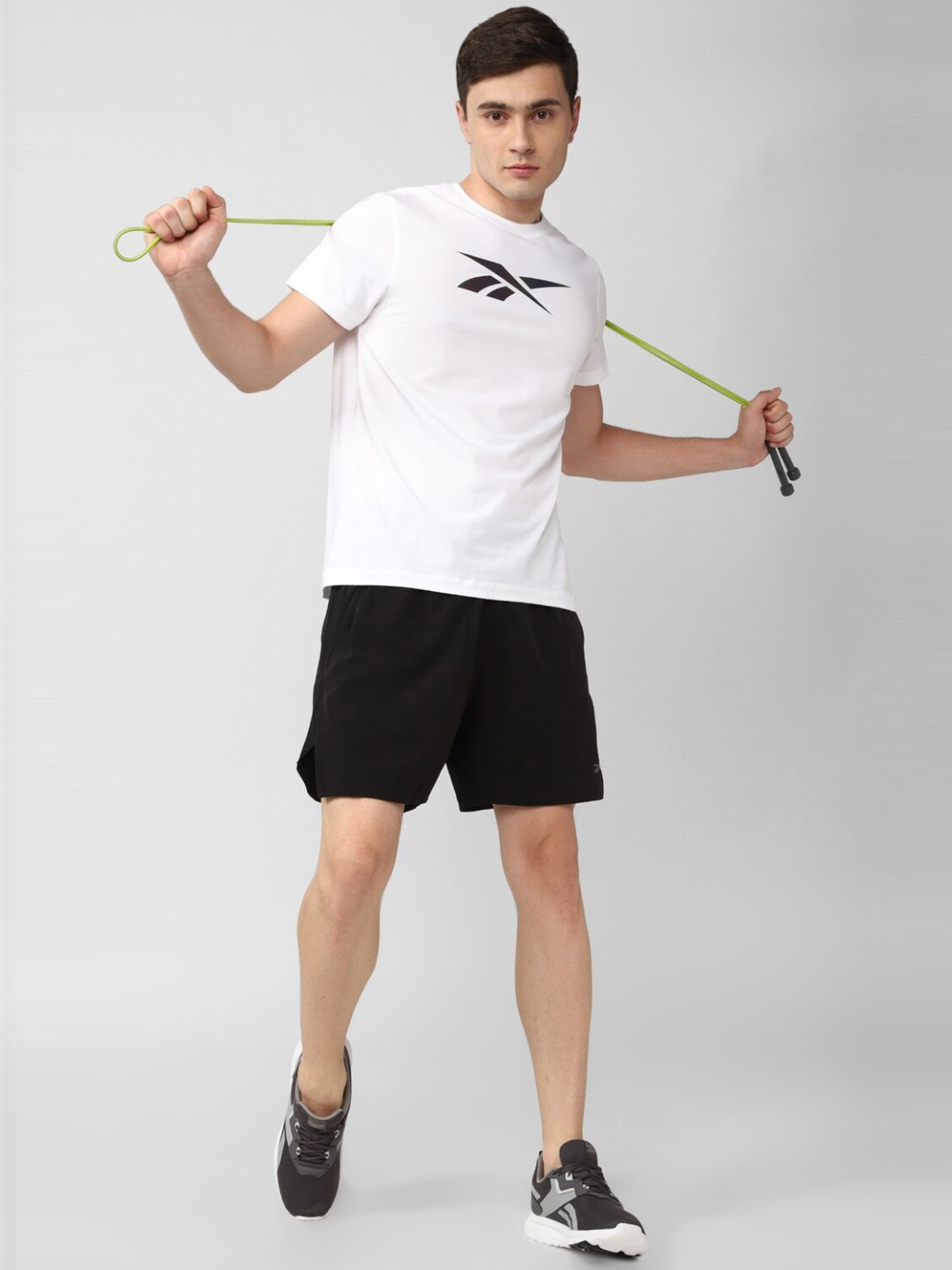 Reebok Black Regular Fit Sports Shorts