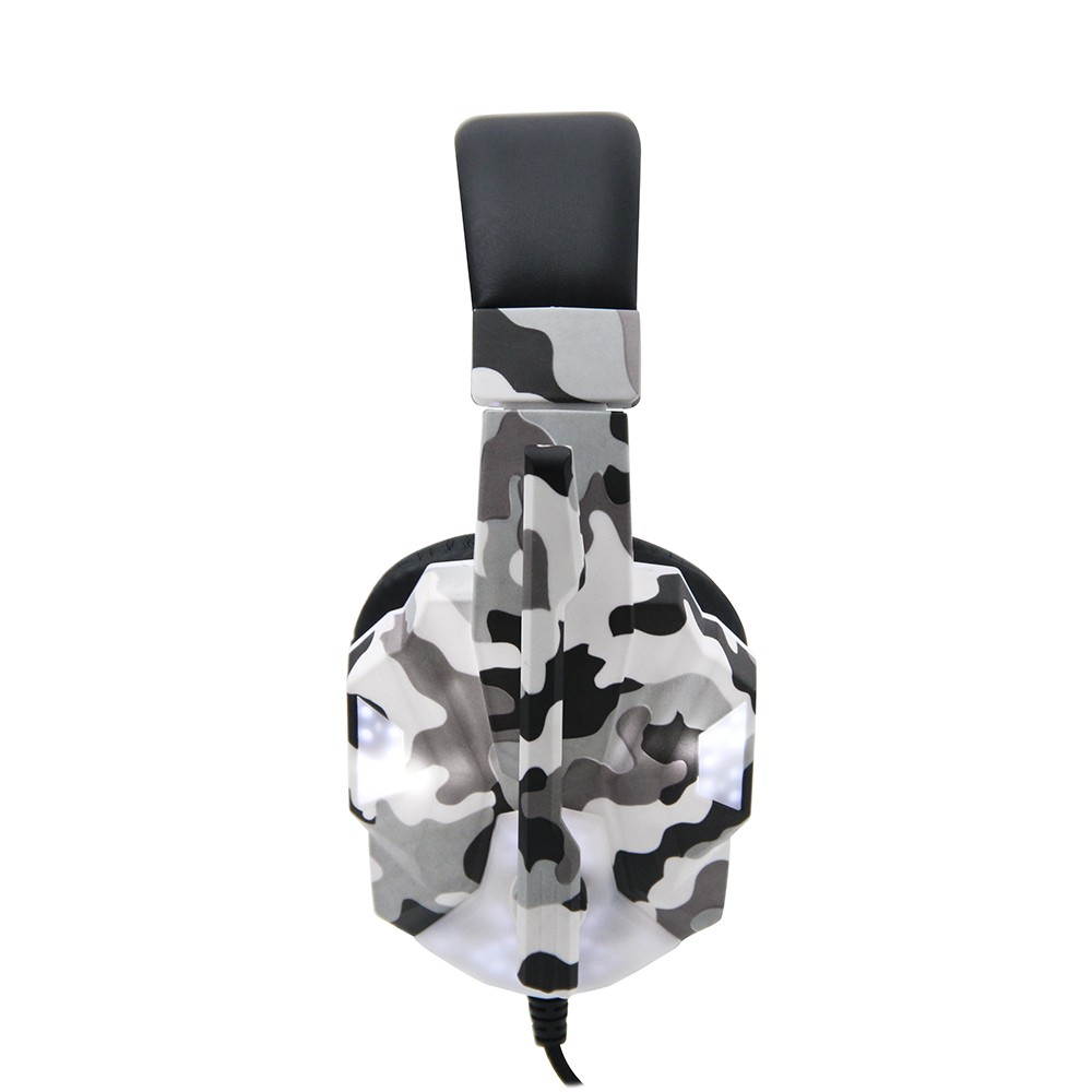 SY830MV Gaming Headset 3.5mm Wired Over Ear Headphones Noise Canceling E-Sport Earphone with Mic LED Light AUX+USB for Desktop PC