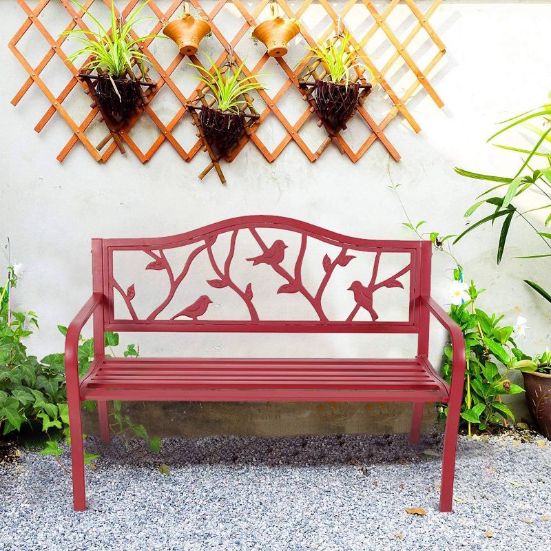 Wood Outdoor Bench in Natural Brown-Pemberly Row
