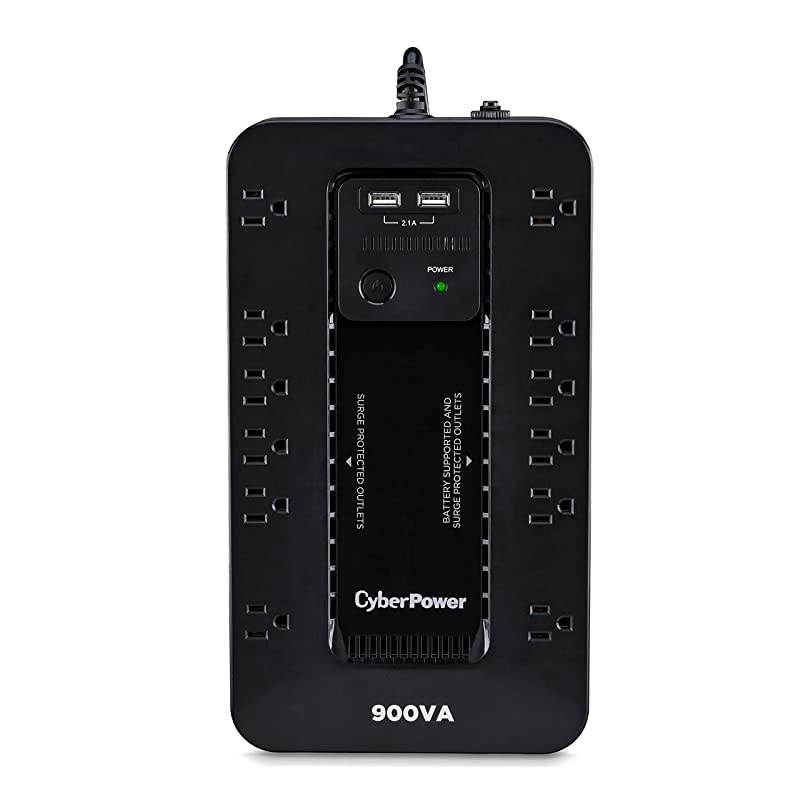 ST900U Standby UPS System 900VA500W 12 Outlets 2 USB Charging Ports Compact