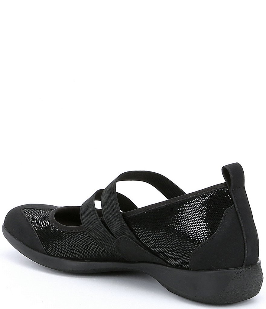 Trotters Josie Mary Jane Suede and Lizard Embossed Slip-On Shoes