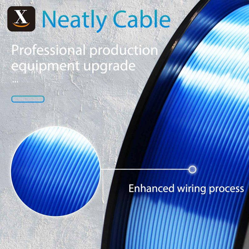 XTZL3D | Silk PLA Filament for 3D Printer, Blue,1kg, 1.75mm