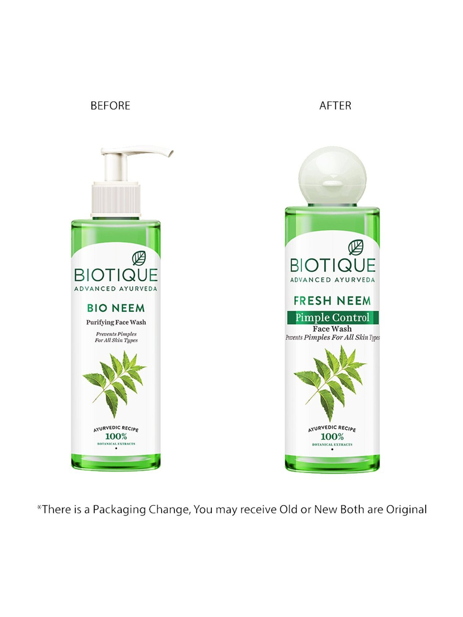 BIOTIQUE Fresh Neem Pimple Control Face Wash - 200 ml