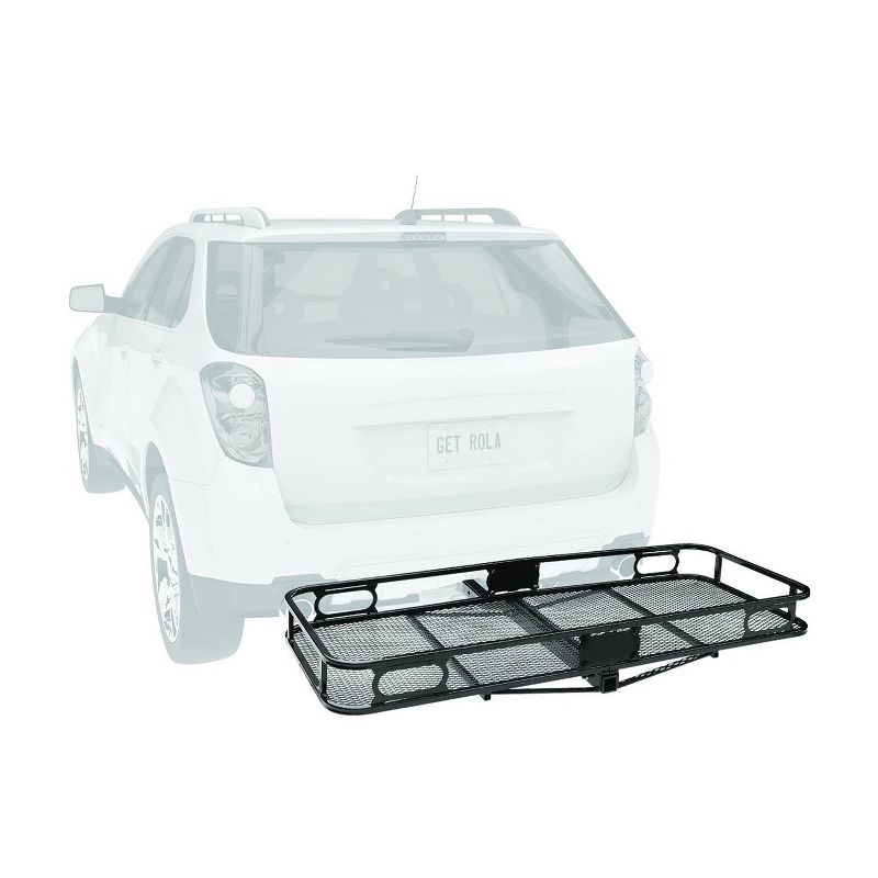 Pro Series 63152 Rambler Universal Trailer Mount Hitch Cargo Carrier for 2 Inch Receivers, 500 Pound Capacity, Black