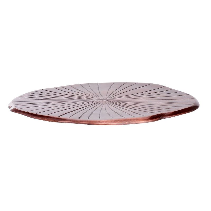 Old Dutch 14.5" Metal Lily Pad Cake Stand Copper