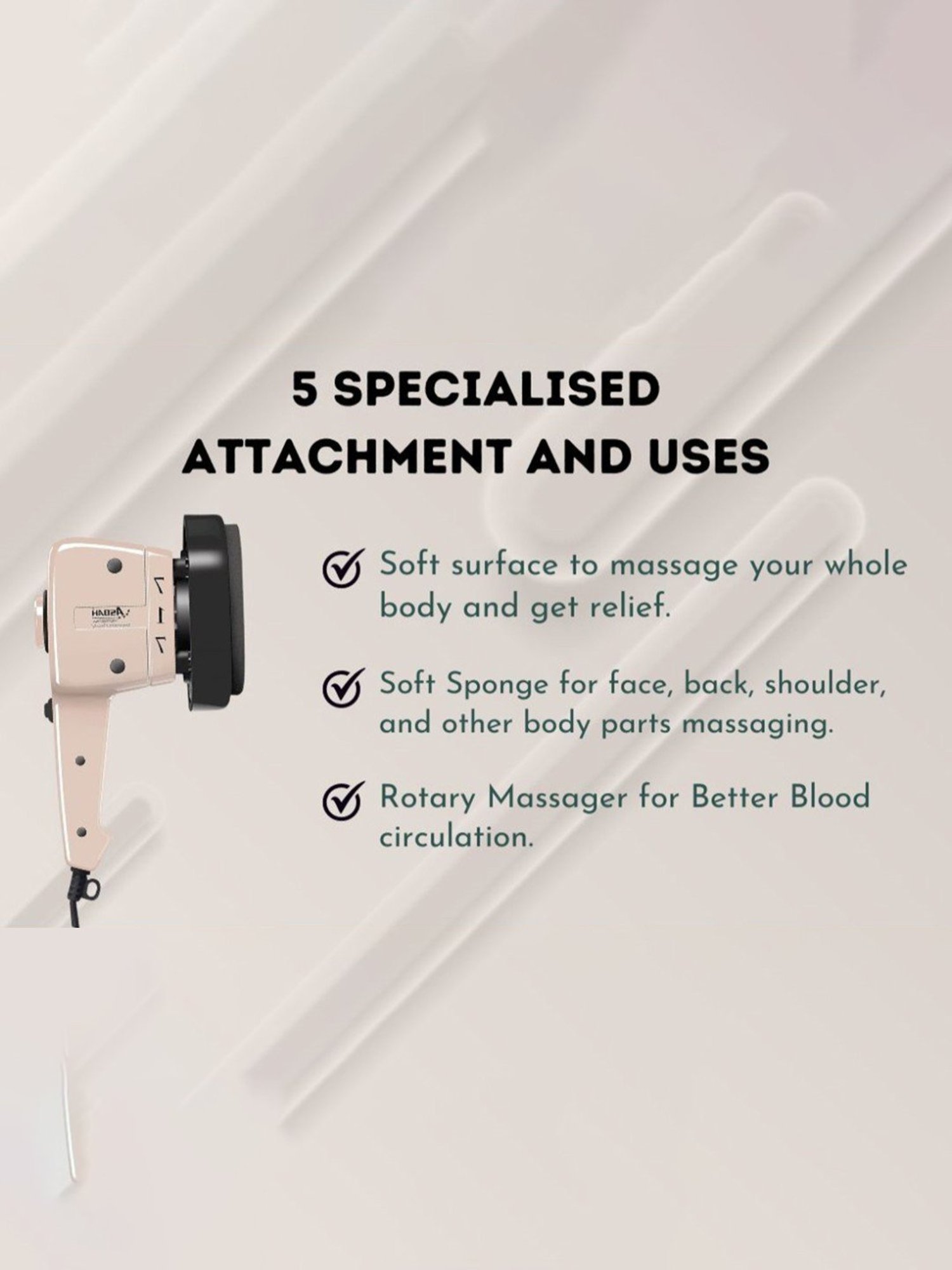 Asbah Professional 717 Dual Speed Massager