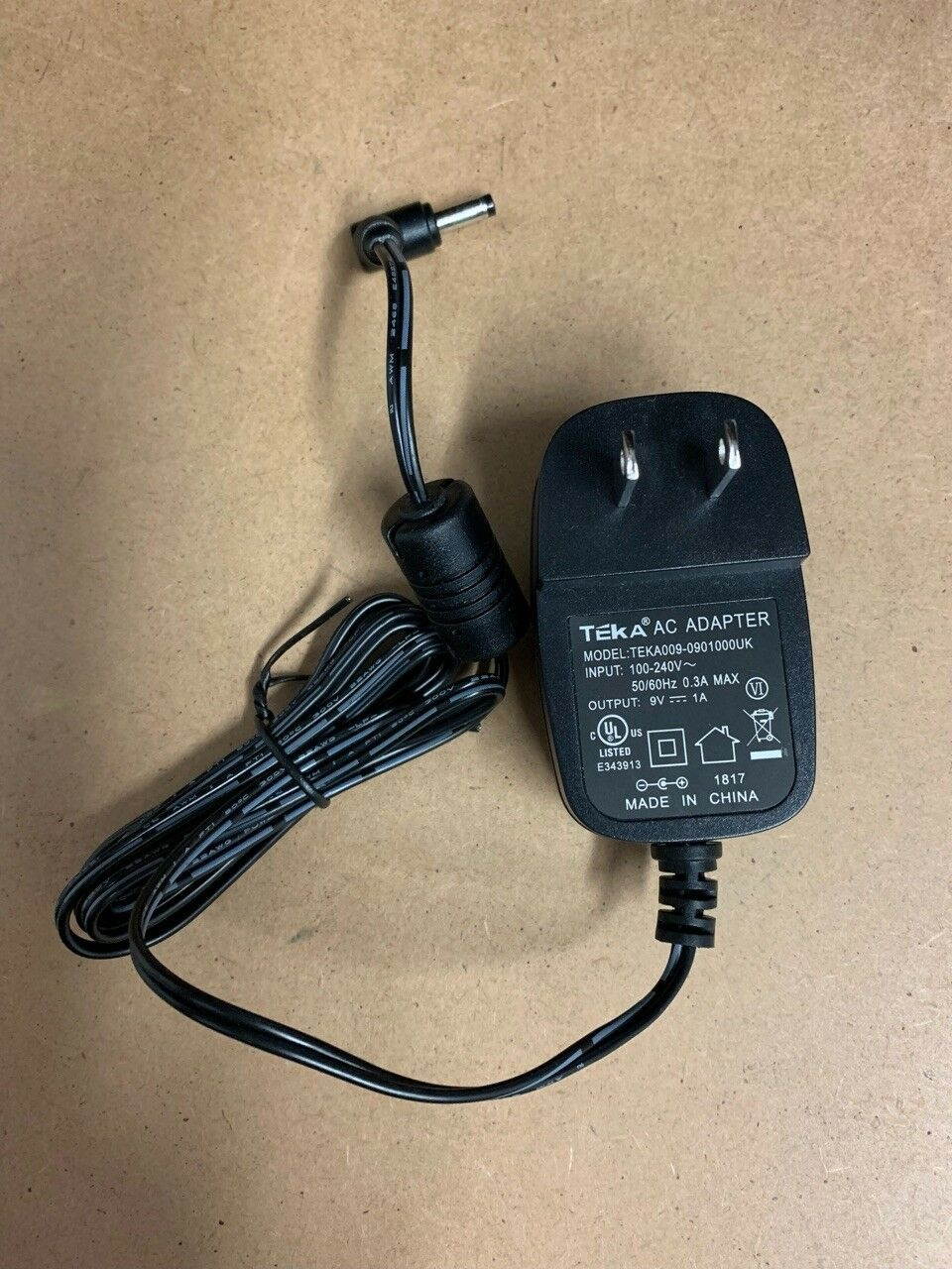 Insignia NS-P9DVD15 NS-DS9DVD15 NS-D9PDVD15 Power Adapter9V 1A TEKA009-0901000UK