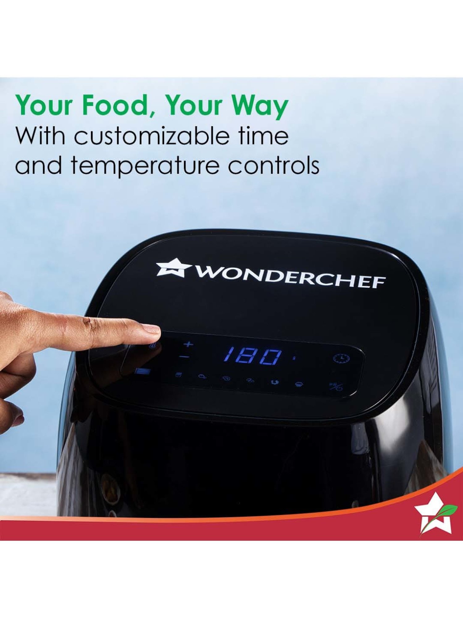 Prestige Nutrifry Black Plastic Electric Digital Touch Airfryer 4.5L