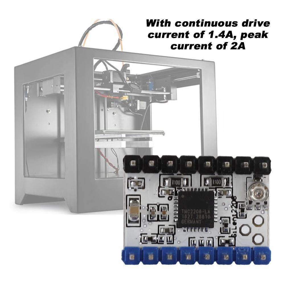 ASHATA TMC2208 V1.2 Stepstick Stepper Motor Driver Carrier,Mute Silent Driver Module,with Heat Sink Screwdriver,Ultra-Quiet Two-Phase Stepper Motor Driver Chip(5PCS)