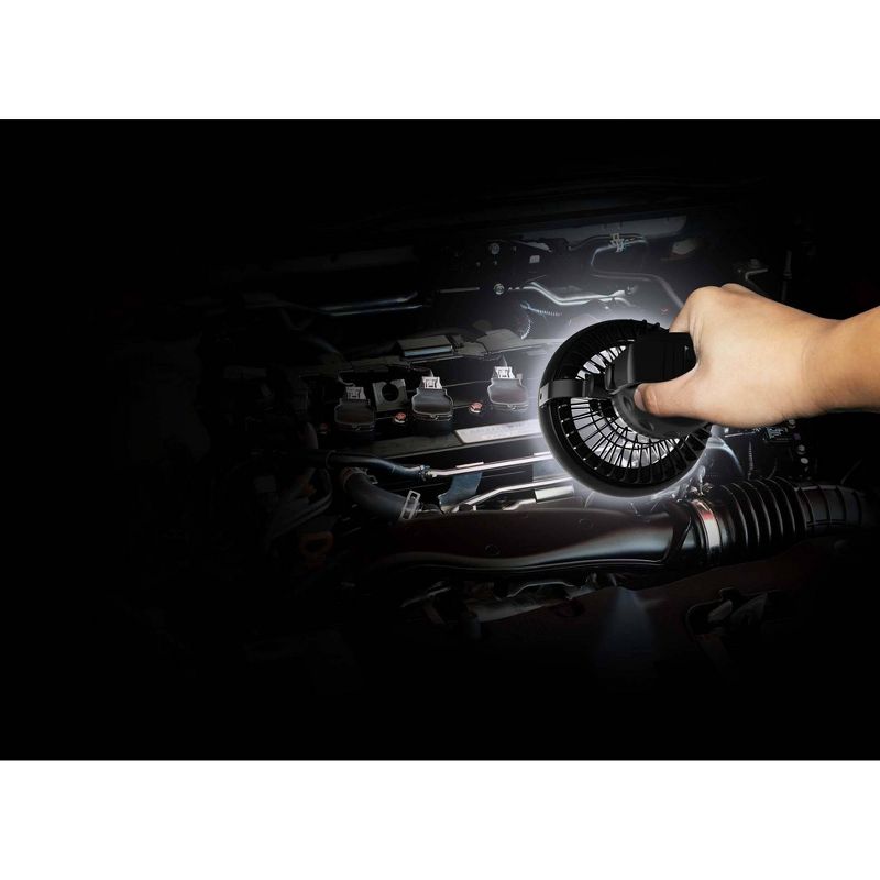 Climature Multipurpouse 2 In 1 Led Light And Portable Fan Black