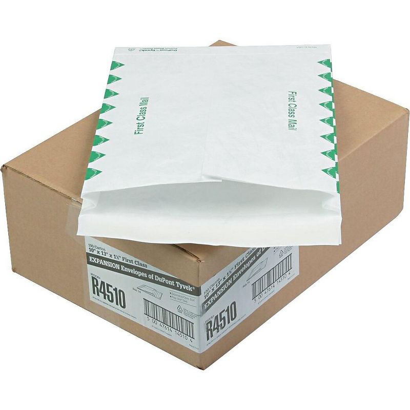 Survivor Tyvek Expansion Mailer First Class 10 x 13 x 1 1/2 White 100/Carton R4510
