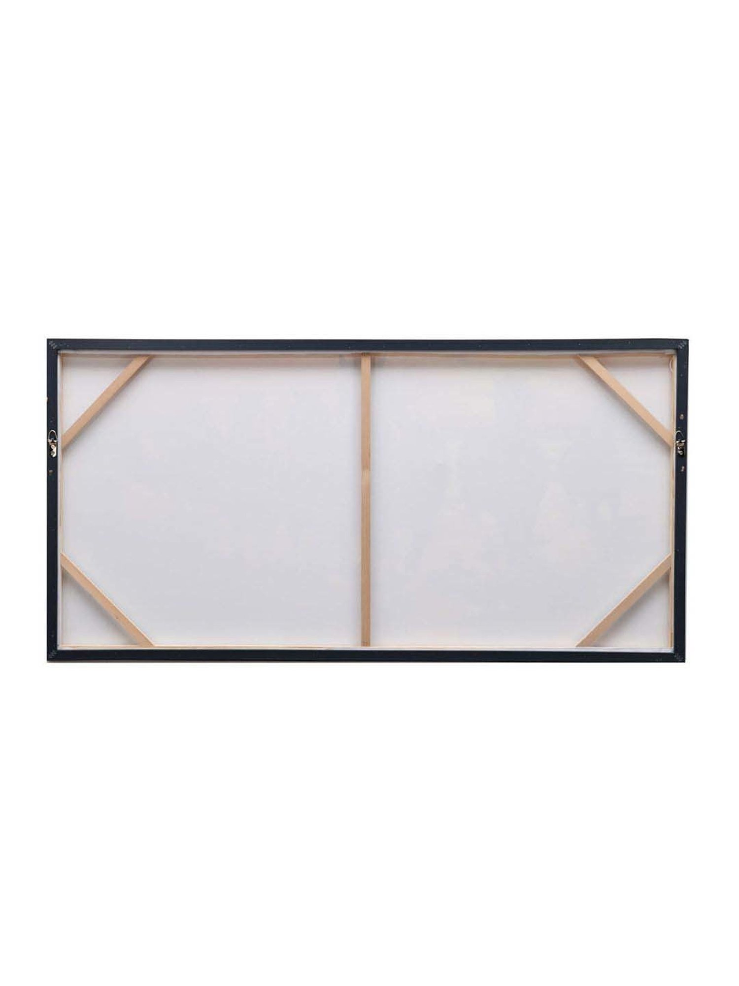 @home Brown Canvas Seven Horses On Water Wall Painting