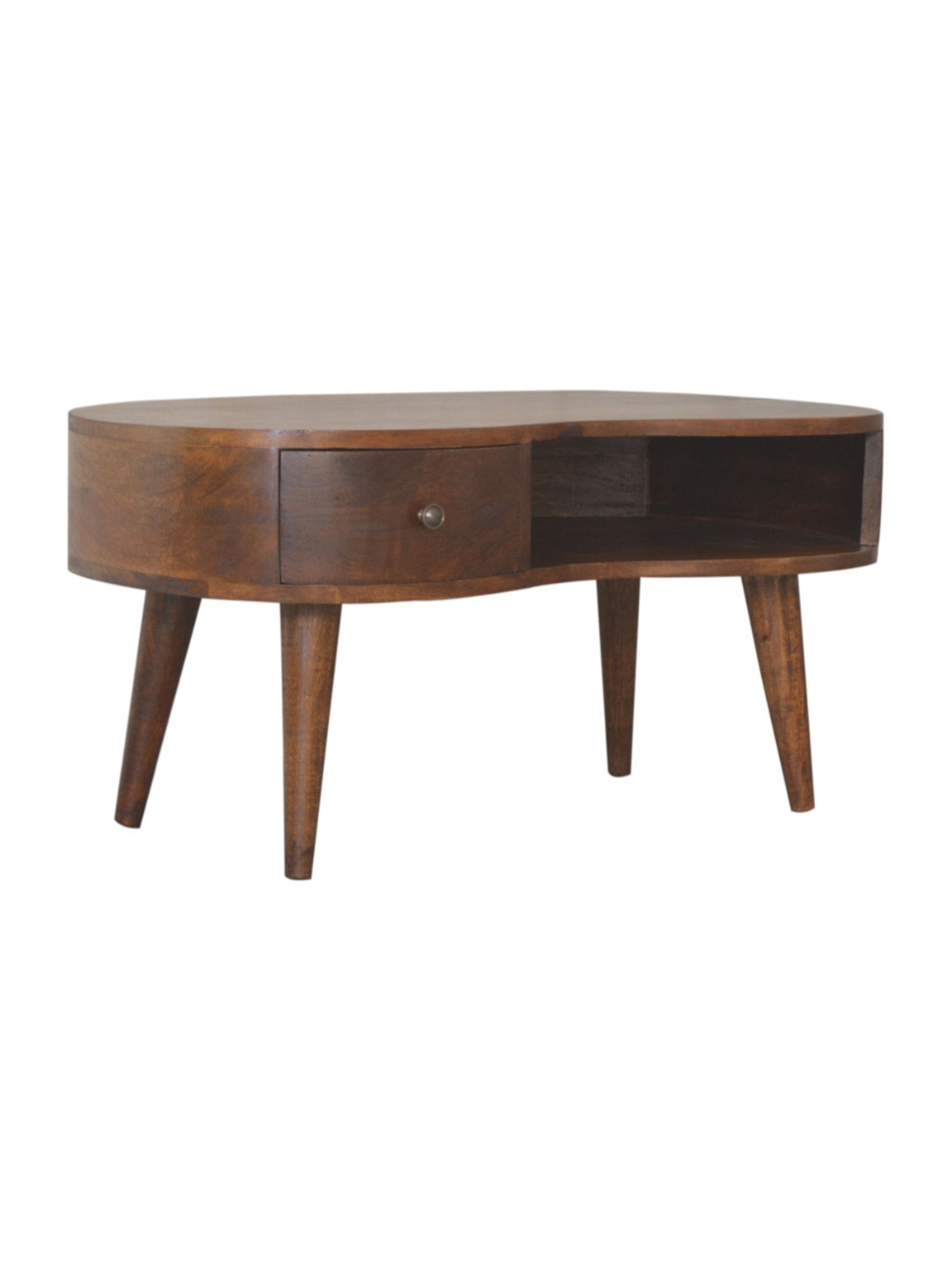 Artisan Furniture Chestnut Wave Brown Wood Coffee Table