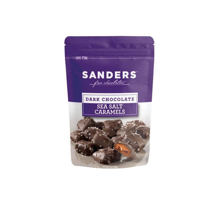 Sander Dark Chocolate Sea Salt Caramels Stand Up Pouch - 7oz