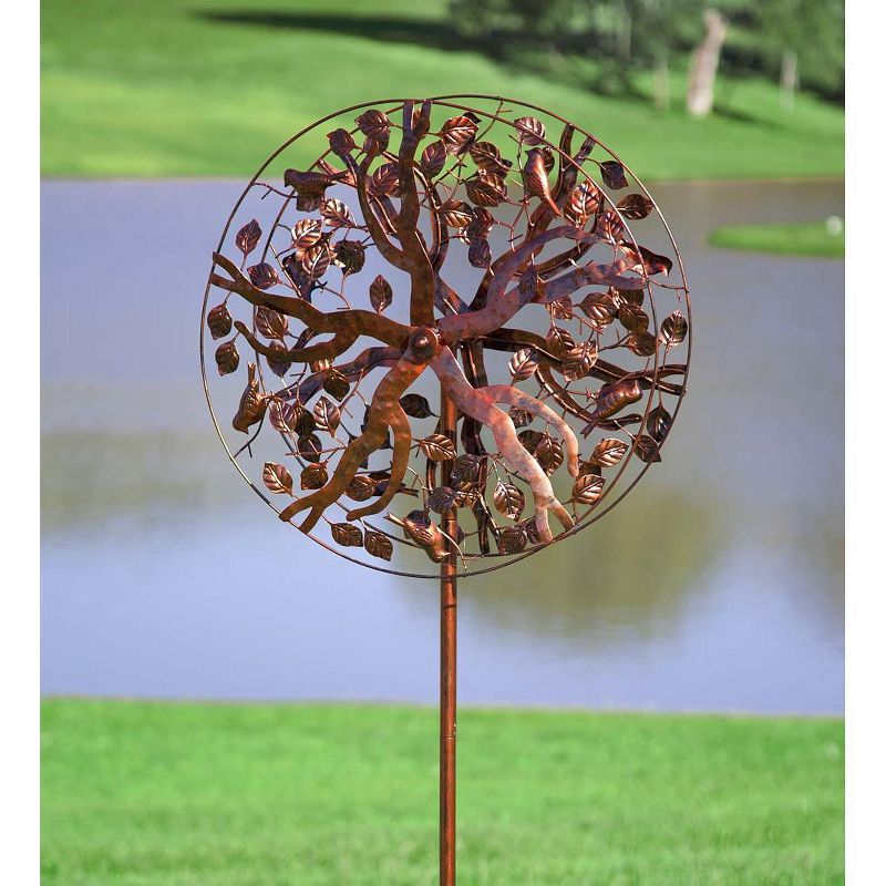 Wind & Weather Copper-Colored Tree of Life Metal Wind Spinner