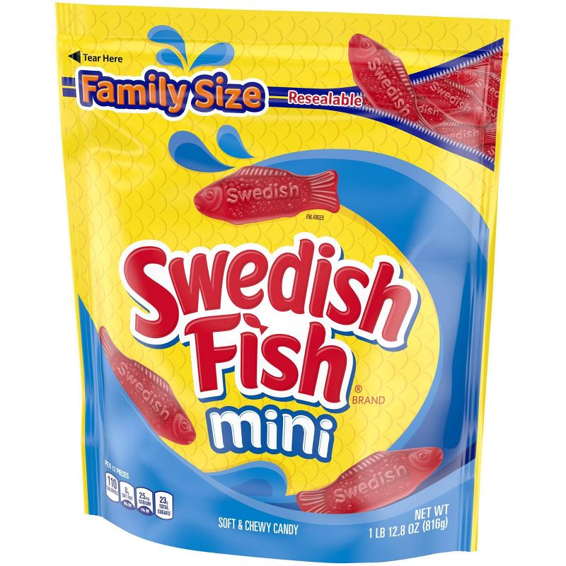 Swedish Fish Mini Soft & Chewy Candy Family Size Bag - 30.4oz