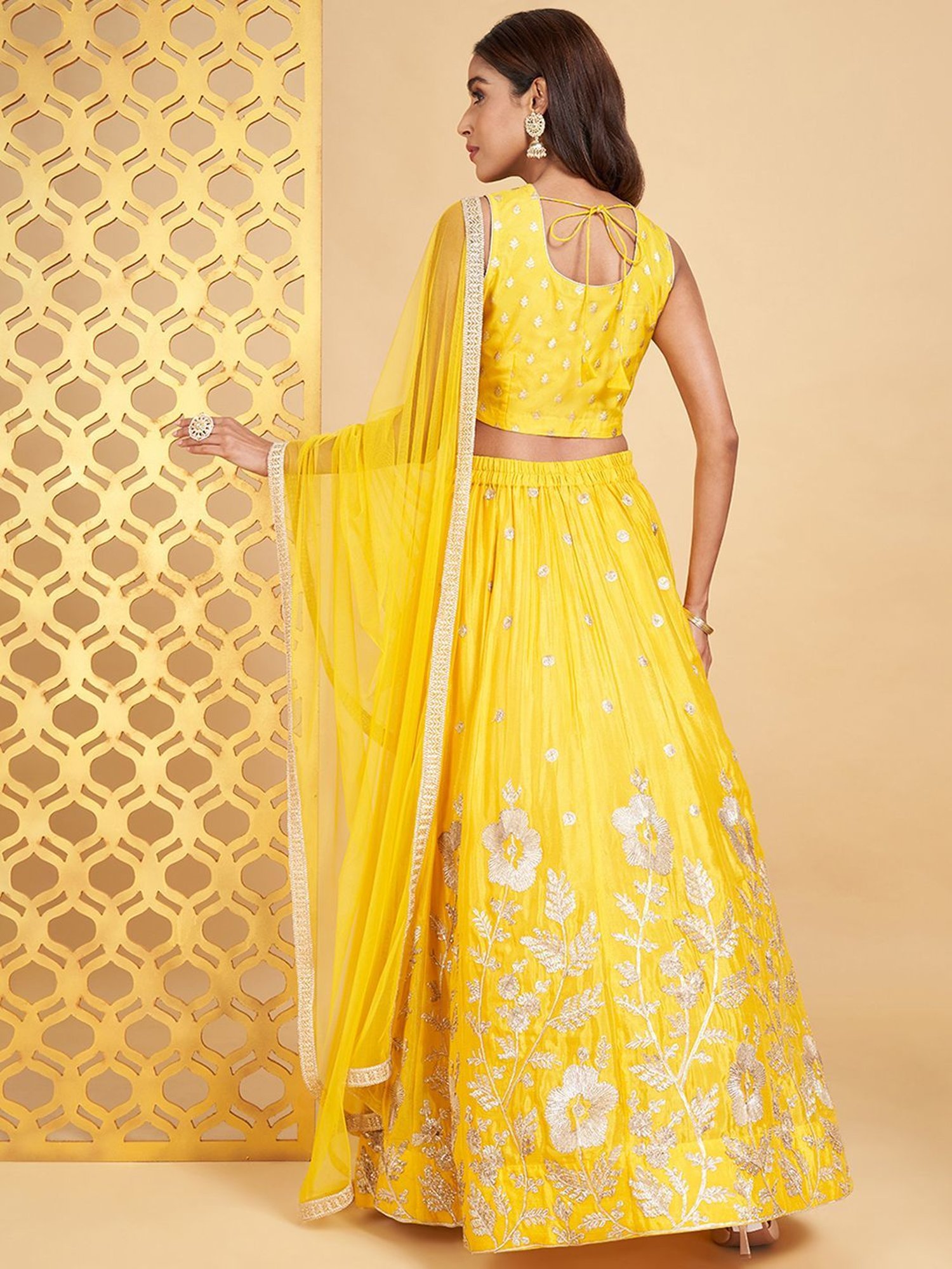 studiorasa Purple Hand Block Print Lehenga Set