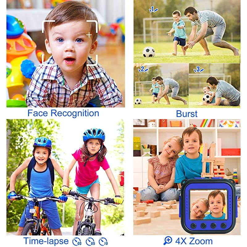 Upgraded]  Kids Waterproof Camera Action Video Digital Camera for Kids 1080 HD Children Toddler Camera for Girls Toys Gifts Build-in Game(Pink)