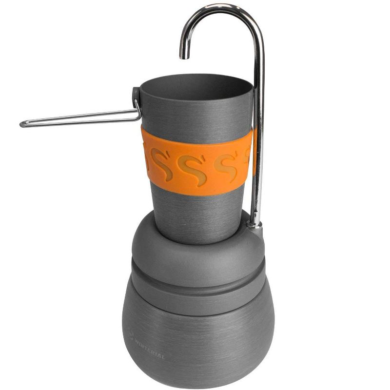 Winterial Compact Portable Outdoor Travel Camping Coffee Maker Percolator Set with 2 Cups, Filter, and Carry Bag