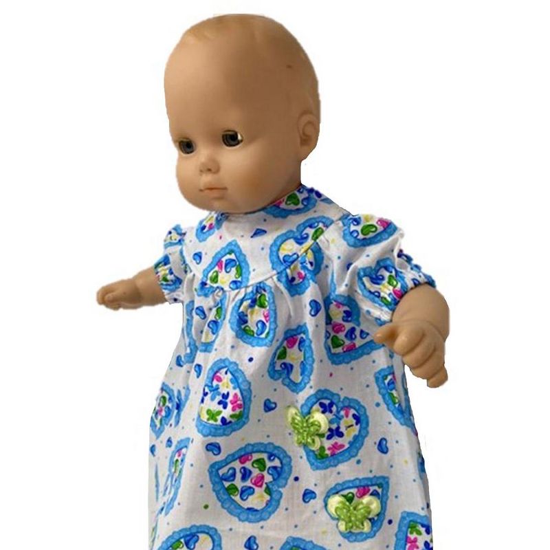 Doll Clothes Superstore Baby Doll Heart Print Dress With Tights