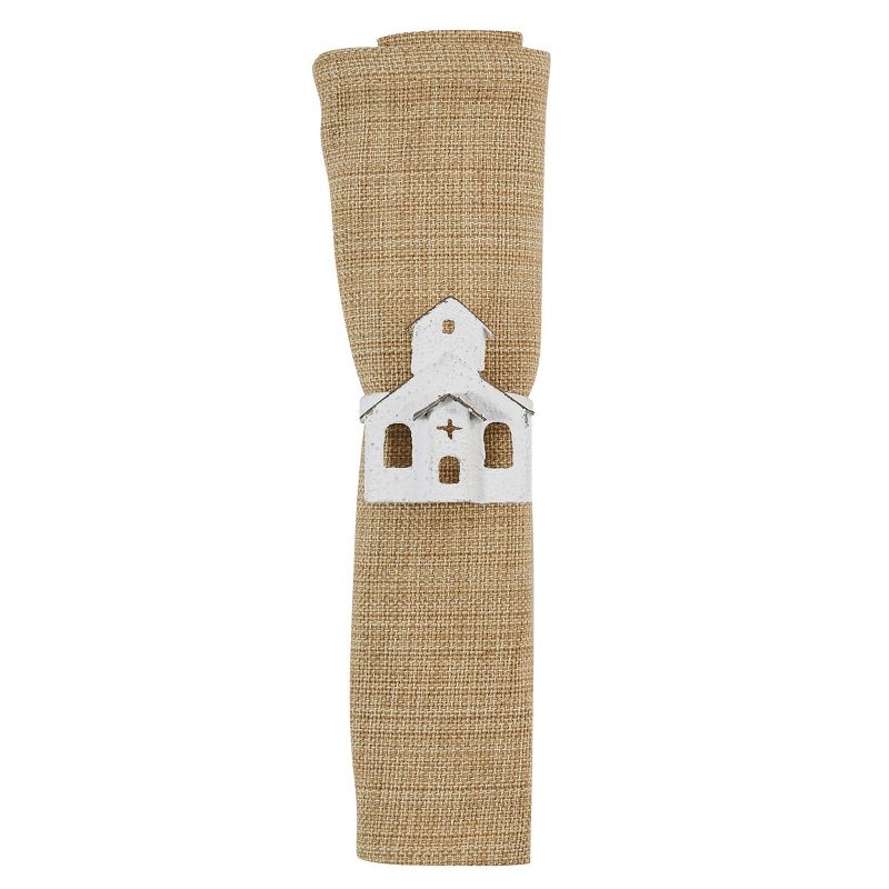 Park Designs Church Napkin Ring Set - White