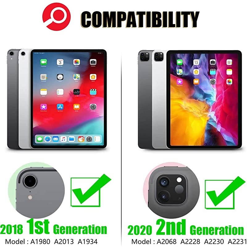 iPad Pro 11 Case 2020 with Keyboard amp Touchpad Backlits Bluetooth Flip Smart Keyboard Case for iPad Pro 1st amp 2nd Gen 11quot 20182020 NO Home Button Compatible with Apple PencilBlack