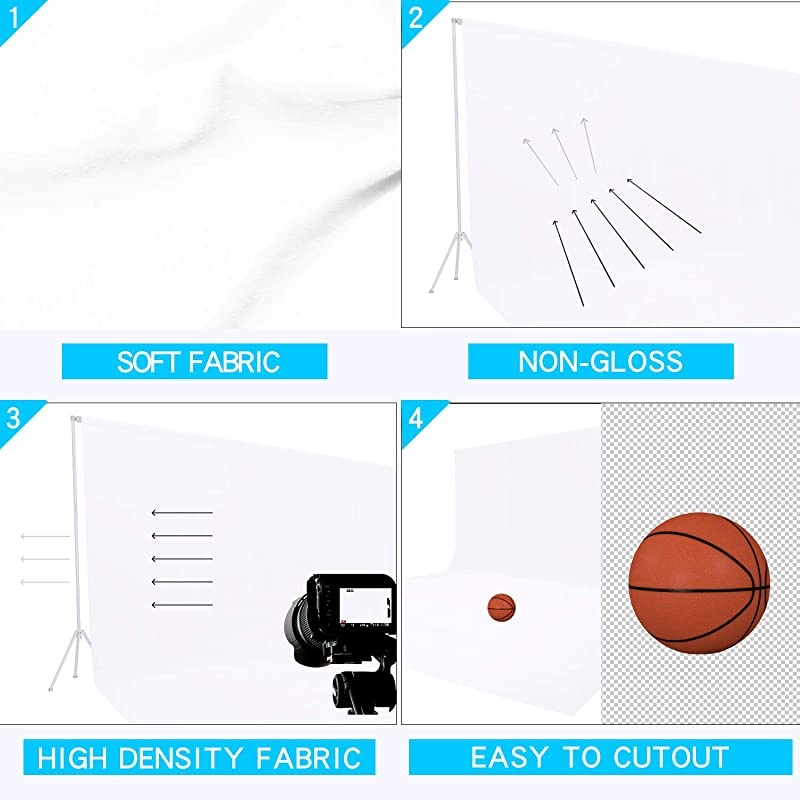 5X7 ft Gray Background Muslin BackdropPhoto StudioCollapsible High Density Screen for Video Photography and Television