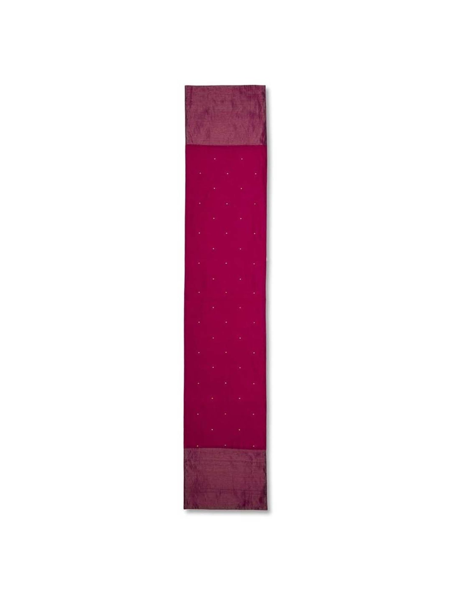 Fabindia Deeva Pink Cotton Blend Large Runner