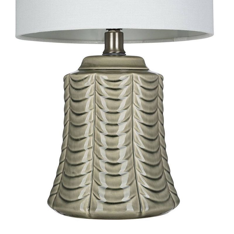 16" Ceramic Accent Lamp Gray (Includes LED Light Bulb) - Cresswell Lighting