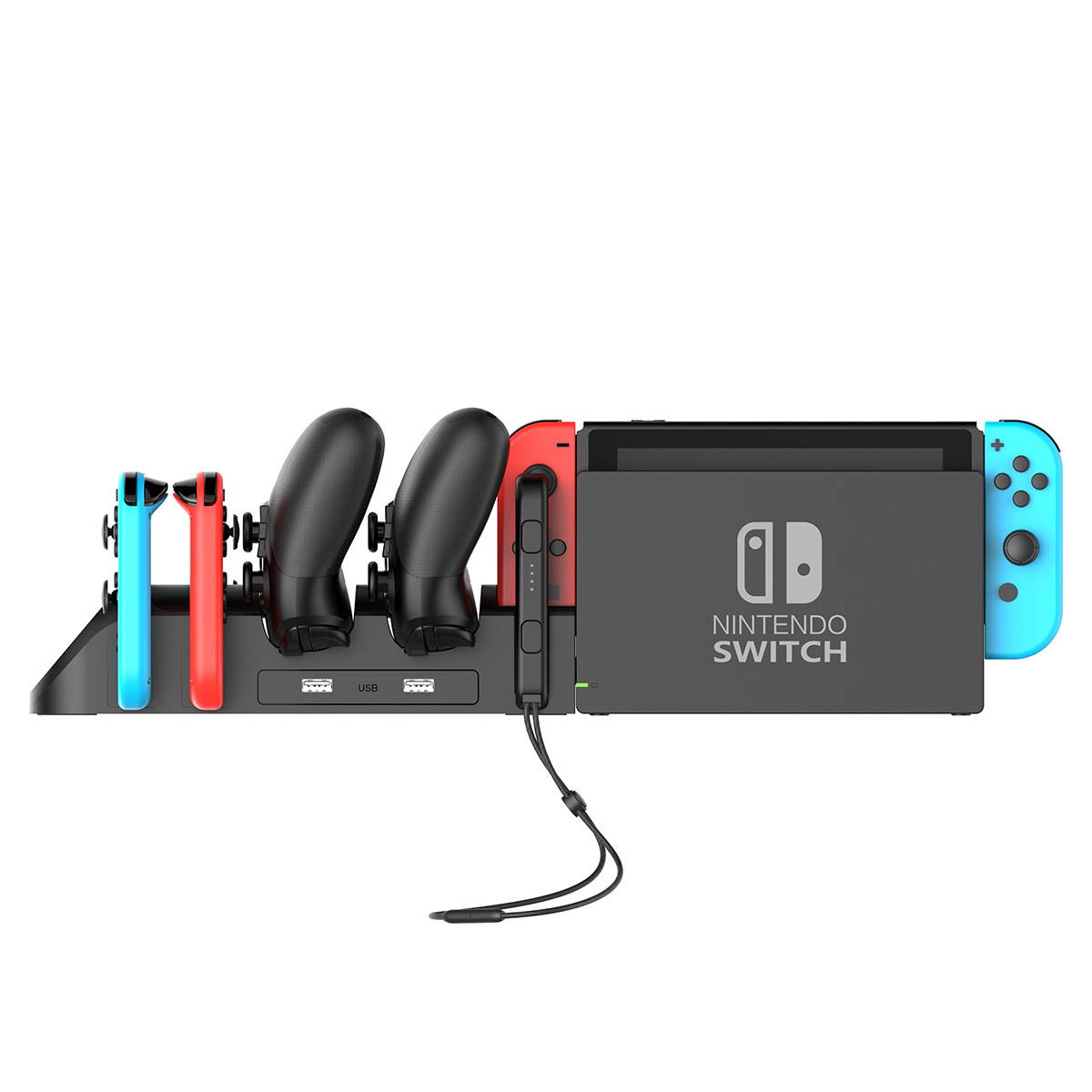 6-In-1 Seat Joycon Left and Right Joystick Charger for Switch Pro