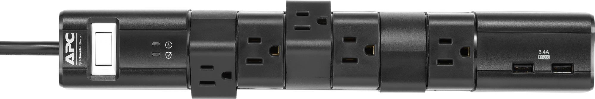 APC by Schneider Electric SurgeArrest Essential 6-Outlet Surge Suppressor/Protector