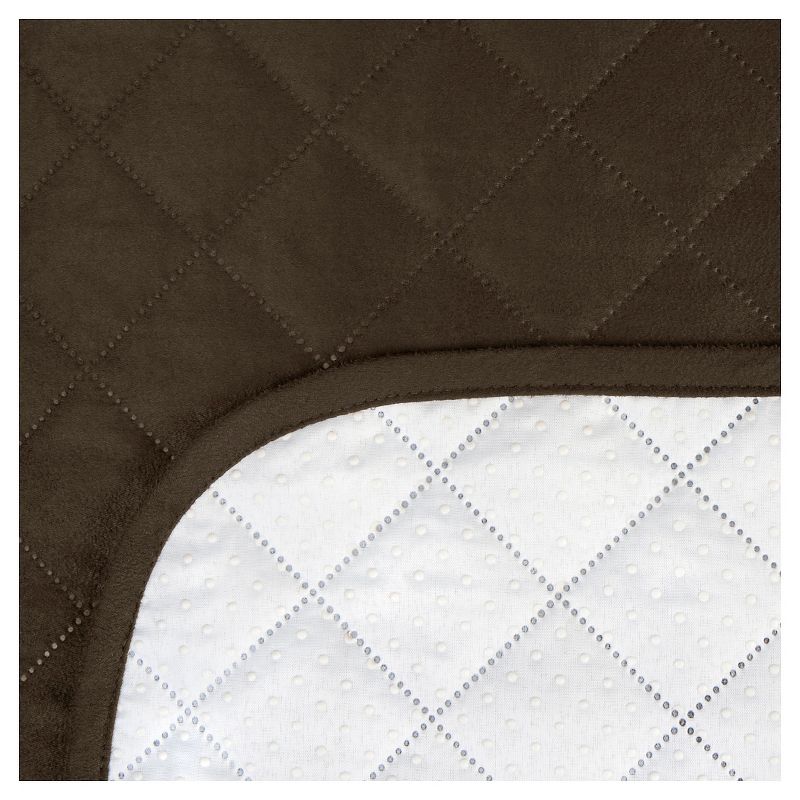 3pc Suede Waterproof Sofa Pet Throw Chocolate - Maytex