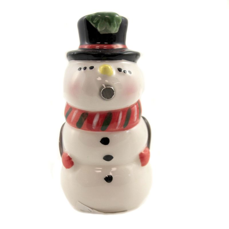 Tabletop 3.75" Snow Couple Salt & Pepper Set/2 Magnetic Christmas Snowman Pacific Trading  -  Salt And Pepper Shaker Sets