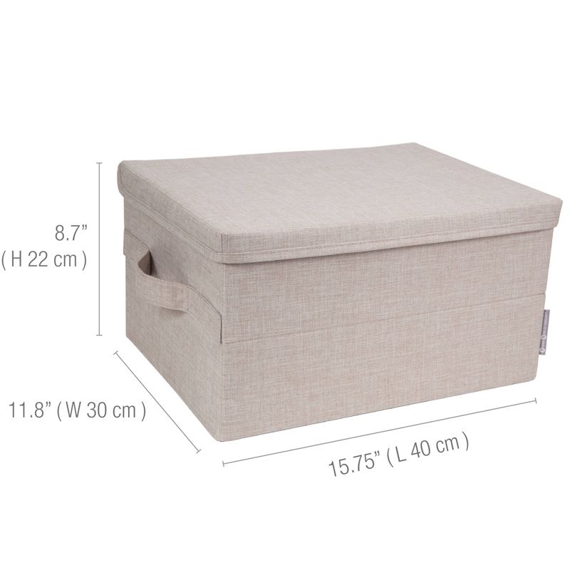 Bigso Box of Sweden Storage Box Knock Down Medium Beige