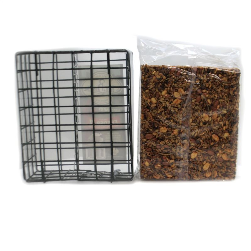 Home & Garden 8.0" Flaming Hot Feast Cake & Cage Set/2 No Mess Melt Wild Bird Mr Bird  -  Bird And Wildlife Food