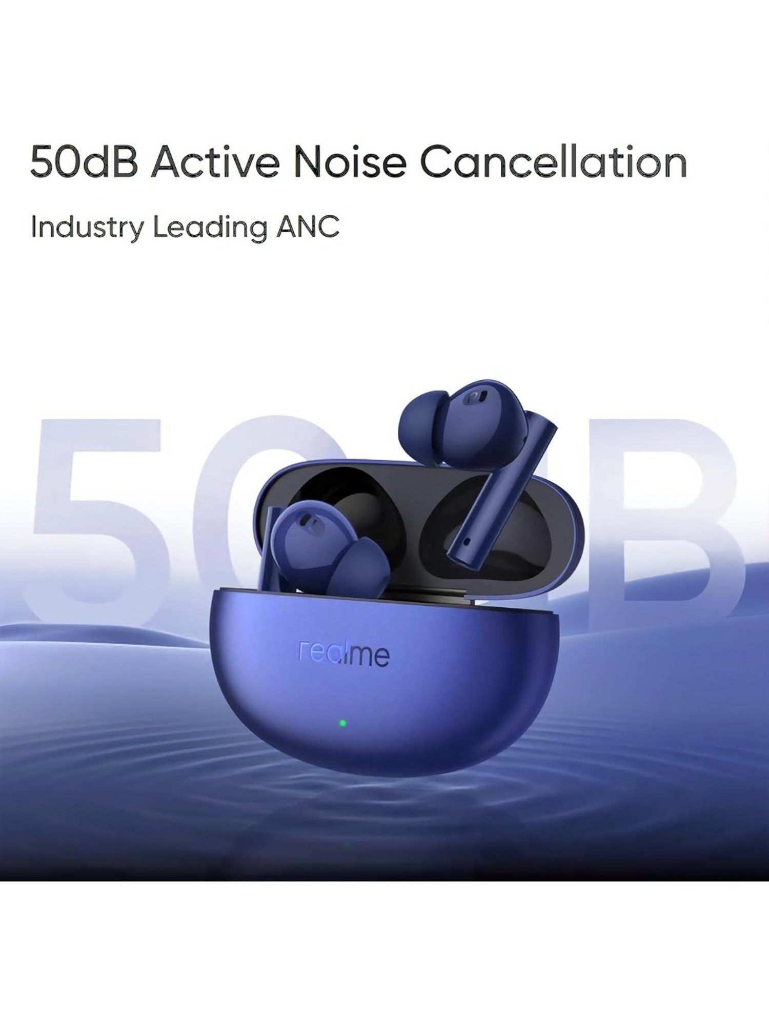 Realme Buds Air 5 in-Ear BT Earbuds with 50dB ANC & Upto 38H Battery (Deep Sea Blue, True Wireless)