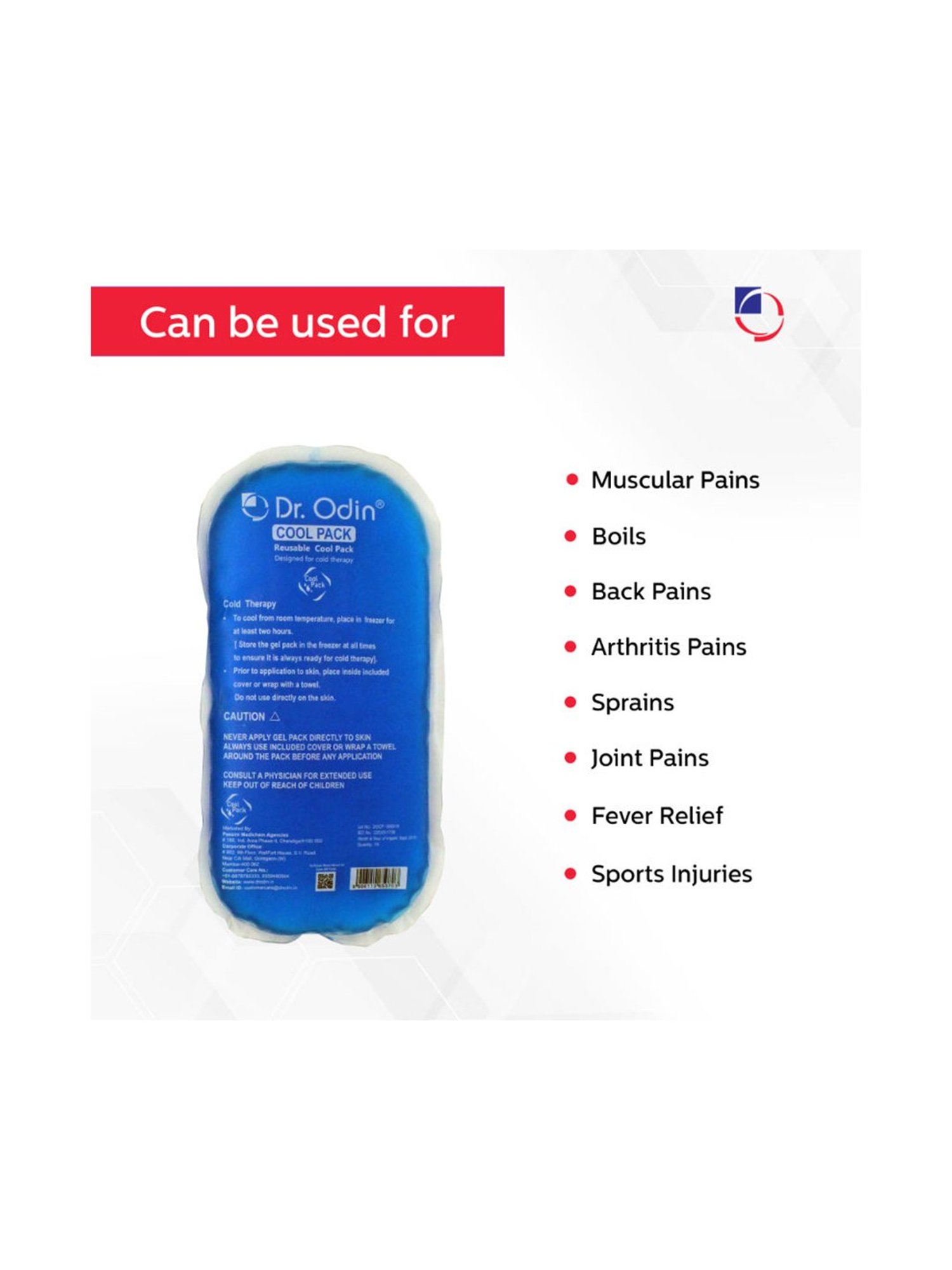 Dr. Odin Oval Shape Orthopaedic Cool Pad (Blue)