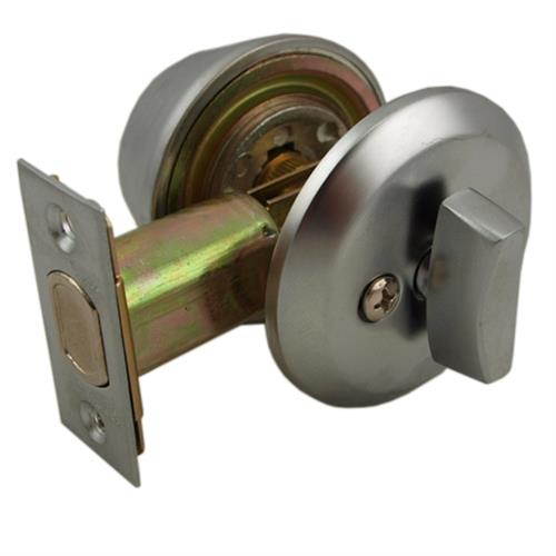 Maxtech, 1016A-26 , Satin Chrome US26D, Single Cylinder Heavy Duty Deadbolt With Thumb Turn, Schlage SC1 KEYWAY